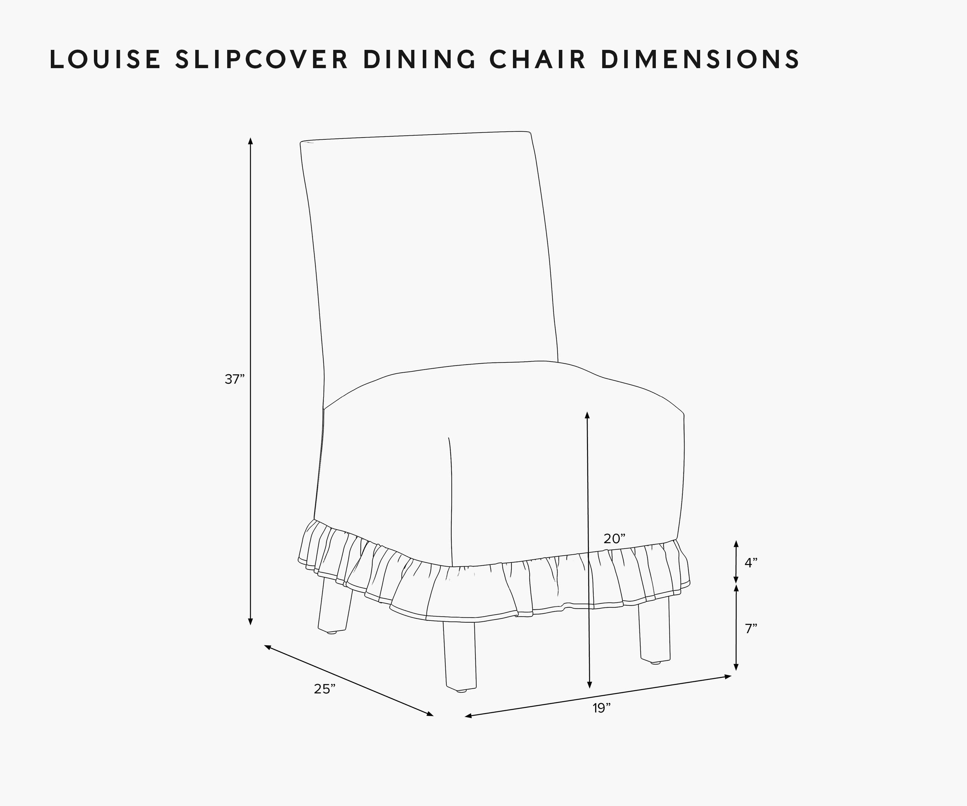 Louise Slipcover Dining Chair - Peonies
